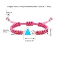 thumbnail image 4 of Uloveido Handmade Religious Braided Hot Pink Rope Bracelets with Blue Triangle Mountain Mustard Seed Charm Unisex Mountain Bracelet Y2940, 4 of 8