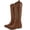 Brown, variant on Women's Cowboy Boots Embroidered Western Cowgirl Boots Chunky Heels