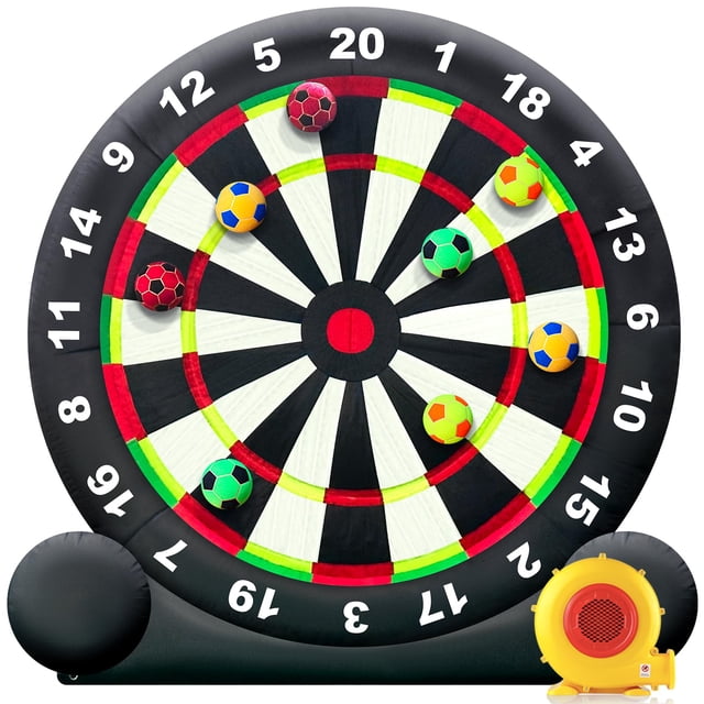 Juego de fútbol inflable Dartboard OZIS Giant, 3 m, negro, 110 V
