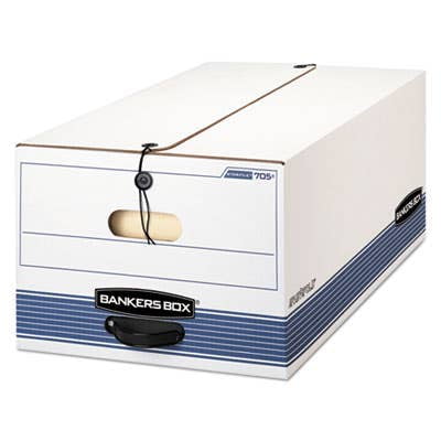 Stor/File Medium-Duty Strength Storage Boxes  Legal Files  15.25  X 24.13  X 10.75   White/Blue  12/Carton