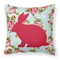 thumbnail image 2 of Carolines Treasures Rabbit Shabby Chic Blue Roses Canvas Fabric Decorative Pillow BB1002 18H x18W multicolor, 2 of 2