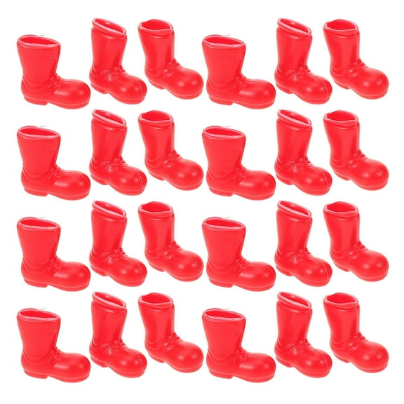ROSENICE 100Pcs Boot-Shaped Mini Santa Claus Boots Elegant Simplicity Design Christmas Table Centerpiece Decorations