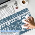 thumbnail image 4 of Long Mouse Pads for Desk,Blue Geometric Triangle Arrow Pattern Desk Mats on Top Of Desks, Desk Mouse Pad Extra Large with 3mm Non-Slip Base and Stitched Edge for Gaming,Office,Work,Home 31.5"x11.8", 4 of 6