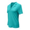 thumbnail image 7 of vigerkar Women's Polo Shirts Lapel Collar V Neck Short Sleeve Blouse Dressy Casual Tunic Tops (Green, S), 7 of 7