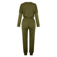 thumbnail image 5 of Women Spring 2 Piece Lounge Outfit Plus Size Long Sleeve Pj Top High Waisted Jogger Pants Set Travel Clothes Tracksuit, 5 of 5