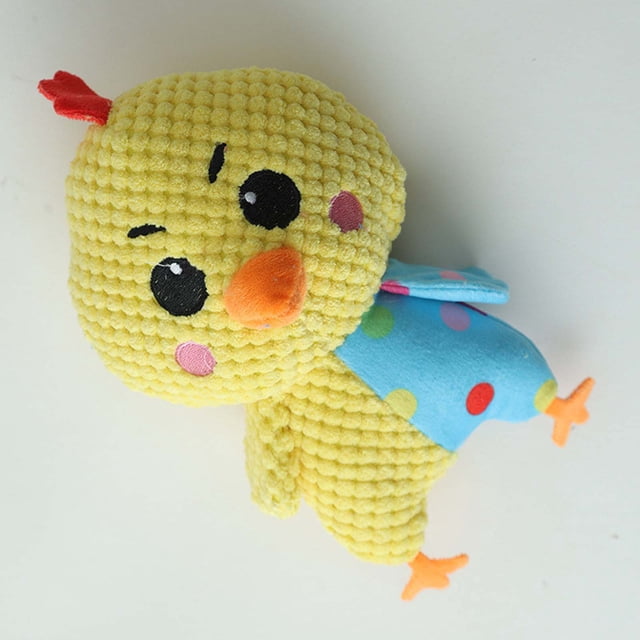 Xihbxyly Peluche para Perro con Forma de Elefante y Pollo, con Chirrido y Papel Arrugado, Suave Terciopelo de Piña, Alivia El Rechinamiento de Dientes, Seguro para Perros Pequeños, Juego Interactivo,