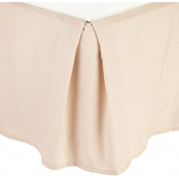 1500 Series Wrinkle Resistant SOLID Bed Skirt - Pleated Tailored 14" Drop, Full , Cream
