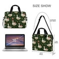thumbnail image 3 of 16" Laptop Briefcase for Work Travel Laptop Shoulder Bag Carrying Handbag Laptop Case Cartoon Geese Carrying Presents, 3 of 8