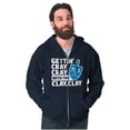 thumbnail image 5 of Getting Cray with the Clay Hanukkah Unisex Plus Size Zip Hoodie Brisco Brands 3X, 5 of 6