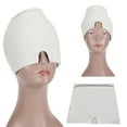 thumbnail image 3 of Compresa fría con gorro para migraña, gorro para aliviar la migraña, máscara para ojos hinchados, alivio del estrés, 3 of 5