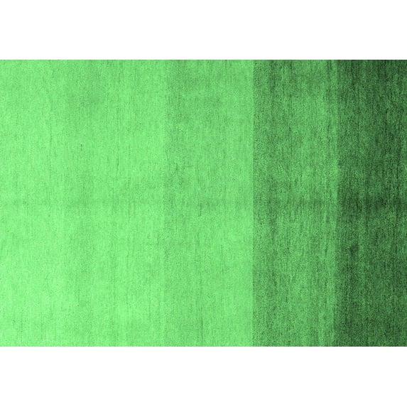 Ahgly Company Indoor Rectangle Abstract Emerald Green Modern Area Rugs, 2' x 3'