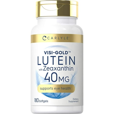Lutein 40mg and Zeaxanthin | 180 Softgels for Men and Women | by Carlyle
