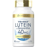 Lutein 40mg and Zeaxanthin | 180 Softgels | by Carlyle