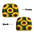 thumbnail image 3 of 2 PCS Car Headrest Cover, yellow Sunflower Realistic Aesthetic Soft Car Seat Head Rest Cover Protector Interior Car Accessories Seat Covers for Cars Truck Auto Only Covers, 3 of 8
