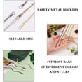 thumbnail image 2 of Paquete de 8 correas de cadena de hierro para bolso de 120 cm con hebillas de metal para bolso de hombro, cartera, embrague, 4 colores, 2 of 5