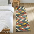 thumbnail image 3 of Yayeee Runner Rug for Bedroom 2'x6' Machine Washable Hallway Non Slip Mat, Red Geometric, 3 of 8