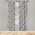 thumbnail image 3 of Ambesonne Retro Curtains, Flapper Girls 20s Fashion, Pair of 28"x95", Multicolor, 3 of 5