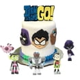 thumbnail image 3 of Muñecas para decoración de tartas, juguetes, adornos para tartas, Teen Titans GO, x5, 3 of 5