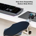 thumbnail image 2 of Arm Rest for Desk 180° Rotating Armrest Support Foldable Arm Wrist Rest Shelf Ergonomics Computer Desk Extender Tray for Home and Office, 2 of 7