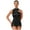 Black, variant on Xnihocha Tassel Jazz Latin Dance Leotard for Women Rhinestones Fringe Tango Chacha Bodysuit Dancewear Red XL