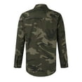 thumbnail image 5 of Rggeeun Mens Shirts Male Fashion Casual Lapel Long Sleeve Tooling Loose Outdoor Casual Camouflage Shirt Coat Leisure Tops, 5 of 6