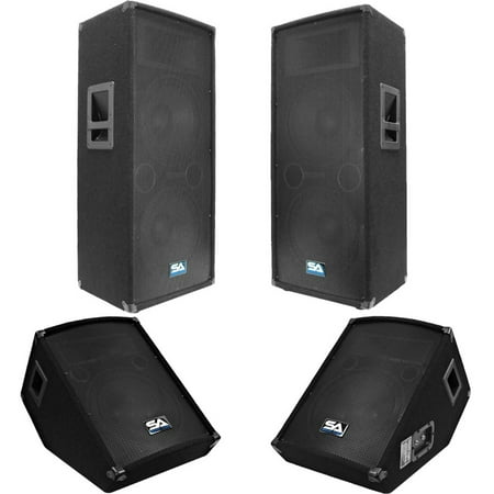 Bundle SA-122T, Pair of Dual 12 Inch PA/DJ Speaker Cabinets
