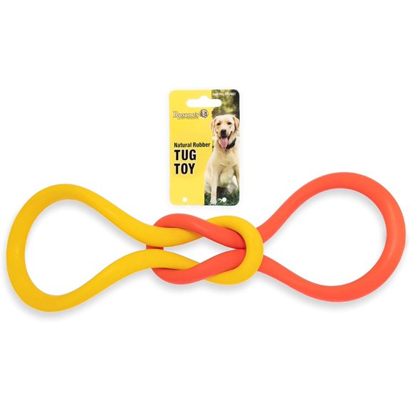 Roscoe's Pet Products Natural Rubber Tug Toy for Dogs. Safe and Non-Toxic.