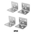 thumbnail image 3 of Youkk 4pieces Code d'Angle en Acier Inoxydable Fiable et Robuste - Connecteurs Matériels pour les Pièces Renforcées Support à Angle Droit, 3 of 6