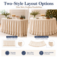 thumbnail image 5 of Teacher Desk Skirts，6 ft x 30 Inch Ruffled Table Skirt Decor Supplies for Classroom Teacher Office Desk Decor, Farmhouse Home Kitchen Party Beige, 5 of 9