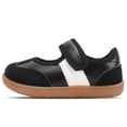 thumbnail image 7 of STQ Toddler Girl School Shoes Girls Classic Mary Jane Sneakers with Hook and Loop Non Slip Barefoot Shoe for Walking Black White Toddler Size 6, 7 of 7