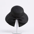 thumbnail image 4 of Chic Bow Knot Split Brim Straw Sun Hat, UV Protection Summer Hat for Beach, Travel and Outdoor Activities, 4 of 5