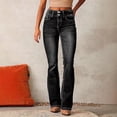 thumbnail image 4 of 2026 New Retro Stretch Denim Jeans for Women, Washed and Slightly Flared Pants, 4 of 5