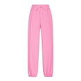 thumbnail image 5 of dazeni Sweatpants for Women High Waisted Balloon Pants Casual Athletic Workout Joggers Lounge Pants with Pockets Pleated New Style Pink XXL, 5 of 7