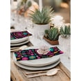 thumbnail image 5 of Colorful Mexico Cloth Napkins Set of 8 Reusable Dinner Napkins, Modern Abstract Flowers Leaf Orange Pink Cocktail Napkin Washable Table Napkins for Wedding/Holiday Party/Baby Shower 20"x20", 5 of 7