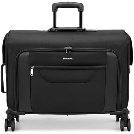 Rolling Garment Bag with Spinner Wheels, 22 Inch Garment Suitcase Rolling Away 46L Luggage Carry on Travel Suit Carrier Bag for Hanging Clothes