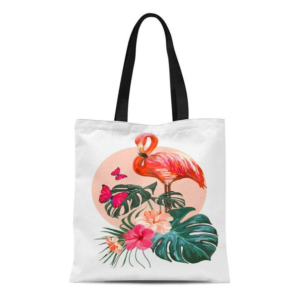 Pink flamingo tote bag sale
