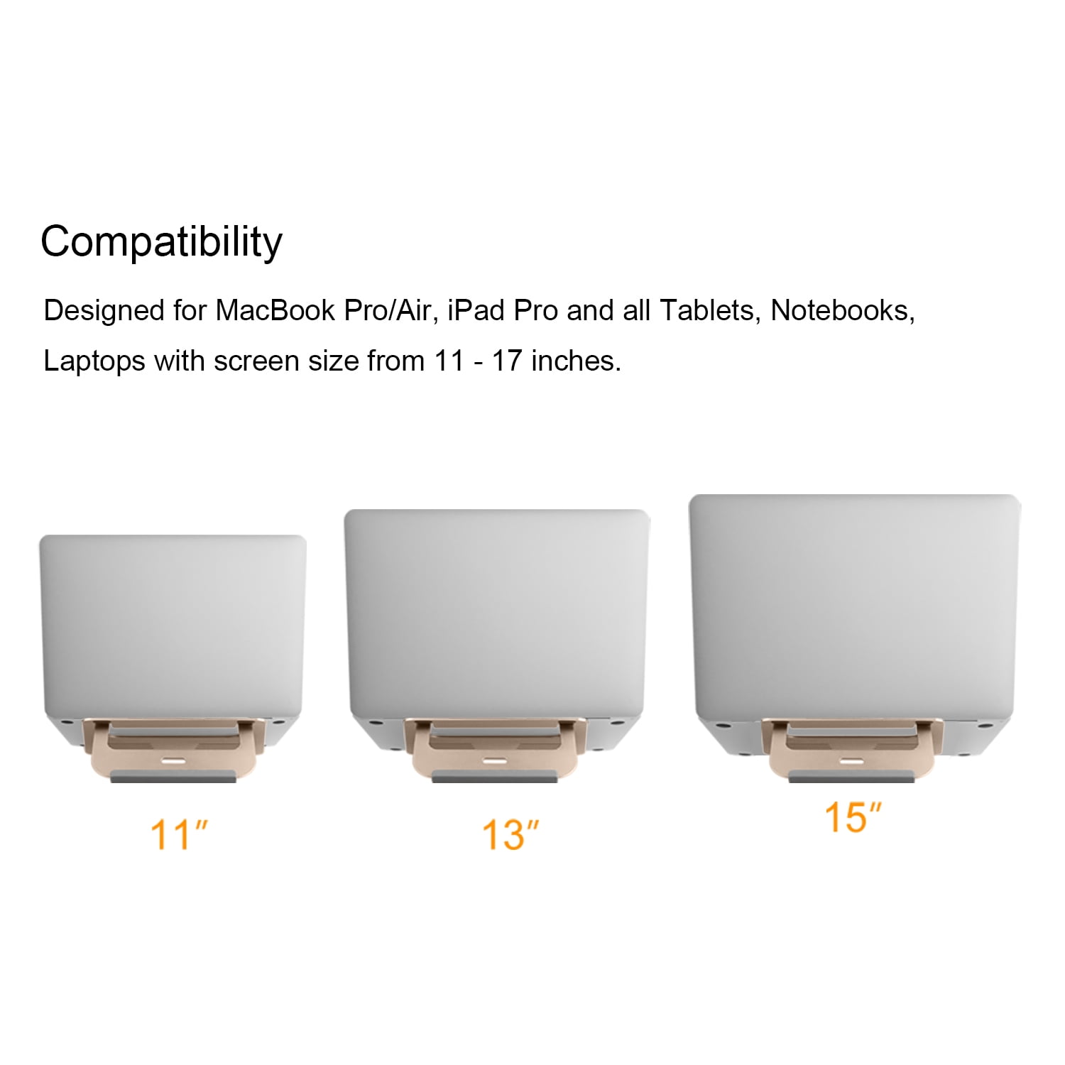 Fintie Aluminum Portable Laptop Stand for MacBook/iPad Pro/Samsung/RCA/Lenovo/Tablet/Notebook 9-17" Holder