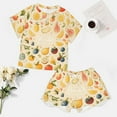 thumbnail image 4 of Various Fruits Pajamas Set Womens Loungewear Sleepwear 2 Piece PJ Sets, 4 of 7