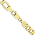 thumbnail image 4 of 10k Yellow Gold 6.75mm Concave Figaro Chain Necklace Pendant Charm, 4 of 9