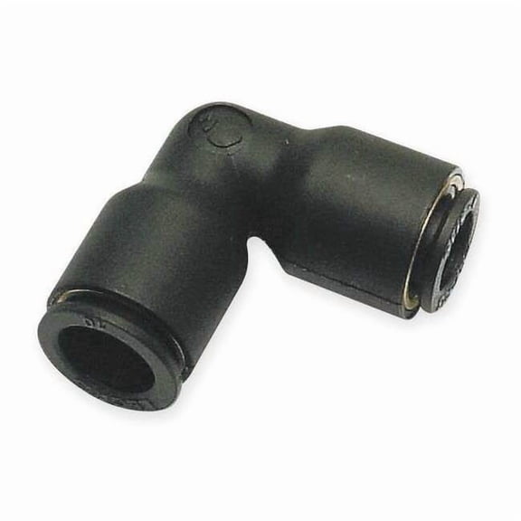Push-Fit Elbow Fitting, 10mm Tube Size, Fiberglass-Reinforced Nylon, Black, 10 PK 3102 10 00