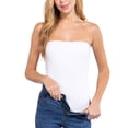 thumbnail image 4 of FashionMille Women Stretch Bandeau Jersey Tube Bodysuit Strapless Top, 4 of 5