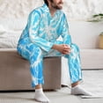 thumbnail image 7 of Goofa Light blue flash for 2-piece Loungewear Set Men’s Sleepwear Set Soft PJs Cozy loungewear Comfy Sleep Set Winter Pajamas-Small, 7 of 7