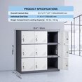 thumbnail image 7 of VEVOR 9 Doors Metal Locker Metal Storage Cabinet Locker Employees Steel Storage Cabinet Locker Office Gray, 7 of 7
