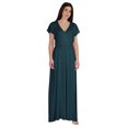 thumbnail image 1 of Inkmeso Robe Maxi en Jersey Style Portefeuille Taille Froncée Été Décontractée Classique Longue, 1 of 8
