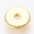 thumbnail image 1 of 200pc Brass Spacer Beads Disc Real 18K Gold Plated 8x1.5mm Hole: 2mm, 1 of 1