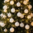 thumbnail image 5 of 24Pcs White Christmas Ball Ornaments, Shatterproof Clear & Glitter Gold Xmas Baubles, Christmas Tree Hanging Decorations for Wedding Holiday Party Home Decor, 5 of 6