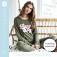 thumbnail image 5 of Hello Mello Best Day Ever Lounge Sweater Long Sleeve Pajama Top, Lazy Day (Women's), 5 of 7