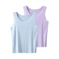 thumbnail image 1 of Odeerbi Chicos Niñas 2 Pack Tank Tops Sin Costuras 2-15 Años Ultra-Delgado Transpirable Sin Mangas Undershirts Chalecos Suaves Ligeros, 1 of 5
