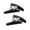 Black, variant on Lume Wear V Brake Pads 2 Pairs a Durable Rubber Bicycle Brake Shoe Set for Mountain And Road Bikes. A Complete Replacement Kit with Hex Nuts and Spacers for Front and Rear V Brakes