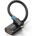 thumbnail image 1 of Adaptateur 4K Ultra Micro HDMI vers HDMI - Câble en Aluminium pour Raspberry Pi, GoPro, Sony, Nikon - Supporte 3D 1080P, 1 of 5